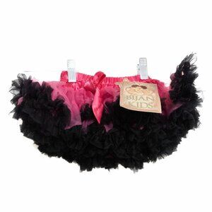 Bijan Kids Girls Pink Black Tutu Mini Skirt Colorblock Polyester Pull On Size 6M